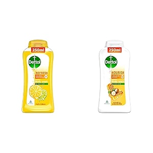 dettol body wash and shower gel refresh - 250ml - dettol body wash and shower gel nourish - 250ml - dettol body wash and shower gel energize - 250ml combo