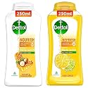 Dettol Body Wash and Shower Gel, Refresh - 250ml + Dettol Body Wash and Shower Gel, Nourish - 250ml