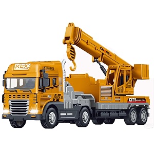 deuson ecom crane toy truck toys diecast truck for kids with friction lights and sounds alloy engineering construction vehicle children39s toy