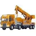 DEUSON ECOM Crane Toy Truck Toys Diecast Truck for Kids with Friction, Lights and Sounds Alloy Engineering Construction Vehicle Children's Toy