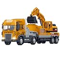 DEUSON ECOM Excavator Toy Truck Toys Diecast Truck for Kids with Friction, Lights and Sounds Alloy Engineering Construction Vehicle Children's Toy