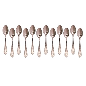 stainless steel 12 piece tea spoon set for tea coffee sugar amp spices small spoons silver length 14 cm 17 gauge spoon_saphire_design_12pcs_set medium