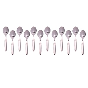 stainless steel 12 piece tea spoon set for tea coffee sugar amp spices small spoons silver length 14 cm 17 gauge spoon_nova_design_12pcs_set medium
