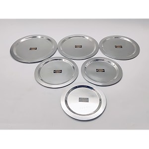 stainless steel heavy gauge cibalidstopecheeba cover set silver set of 6 pcs dia - 18cm 19cm 205cm 215cm 22cm 255cm