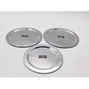 stainless steel heavy gauge cibalidstopecheeba cover set silver set of 3 pcs dia - 18cm 19cm 205cm