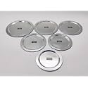 Stainless Steel Heavy Gauge Ciba/Lids/Tope/Cheeba Cover Set, Silver Set Of 6 Pcs (Dia - 18cm, 19cm, 20.5cm, 21.5cm, 22cm, 25.5cm)