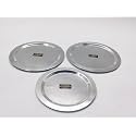 Stainless Steel Heavy Gauge Ciba/Lids/Tope/Cheeba Cover Set, Silver Set Of 3 Pcs (Dia - 18cm, 19cm, 20.5cm).