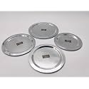 Stainless Steel Heavy Gauge Ciba/Lids/Tope/Cheeba Cover Set, Silver Set Of 4 Pcs (Dia - 19cm, 20.5cm, 21.5cm, 22cm)