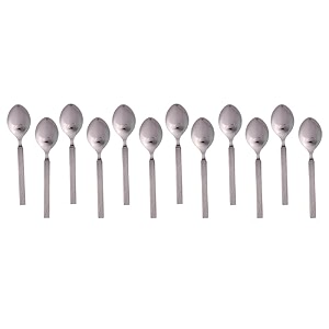 dev industries stainless steel spoons set of 12 coffeesugar amp spice spoon length 12cm food grade silverware for home amp kitchen-mirror polished 17 gauge spoon_hi-trend_design_12pcs_set small