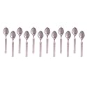 Stainless Steel Spoon Set of 12-Spoon Set for Home and Kitchen,12-Pieces for Dining Table,Shiny &amp; Sturdy Handle Spoon 18.5 cm,Silver (17Gauge) (Spoon_(Hi-Trend_Design)_12pcs_set, Large)