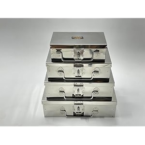 stainless steel storage boxescash petipooja petiorganizervanity boxsafe locker box storage box 18116cm 211357cm 221675cm 261858cm set of 4 peti - 7 8 9 10 no