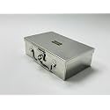 Stainless Steel Storage Boxes,Cash Peti,Pooja Peti,Organizer,Vanity Box,Safe Locker Box Storage Box (26cm*18.5cm*8cm, Set of 1 Peti - 10 No.)