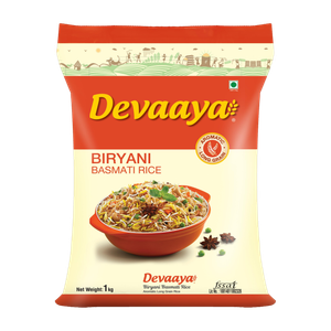 devaaya biryani basmati rice long grain raw 1 kg