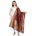 DEVANGI Women39s Floral Silk Blend Dupatta