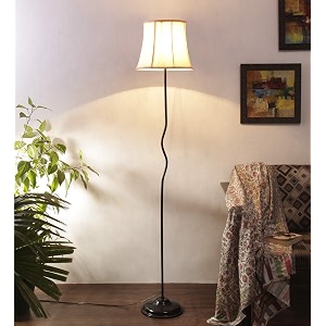 devansh a481 cotton soft back designer wrought iron floor lamp for home decor off white medium