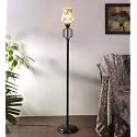 Devansh A490, Glass Designer Iron Floor Lamp for Home Decor (Glass Medium)
