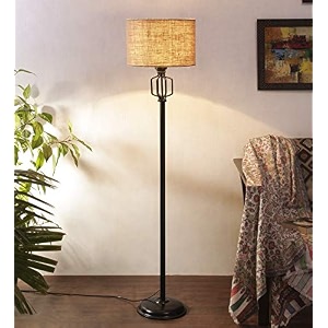 devansh a493 beige jute designer wrought iron floor lamp for home decor beige medium