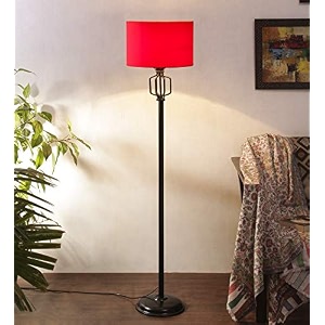 a497devansh red drum designer iron floor lamp for home decor red medium