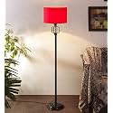 A497,Devansh Red Drum Designer Iron Floor Lamp for Home Decor (Red, Medium)