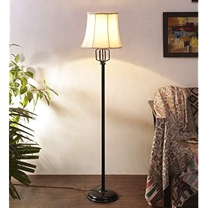 devansh a499 cotton soft back designer iron floor lamp for home decor off white medium