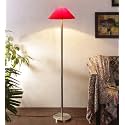 Devansh A540, Red Cotton Designer Steel Floor Lamp for Home Decor (13" Red, Medium)