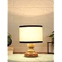 Devansh AT68, Wood Table lamp with Multicolor Cotton Shade