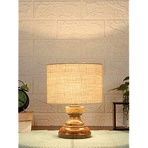 devansh at70 wood table lamp with white jute shade