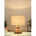Devansh AT70, Wood Table lamp with White Jute Shade