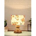 Devansh AT75, Wood Table lamp with Multicolor Cotton Shade