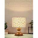 Devansh AT76, Wood Table lamp with Multicolor Cotton Shade