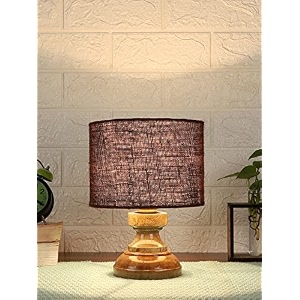 devansh at78 wood table lamp with brown jute shade