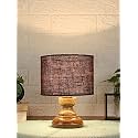 Devansh AT78, Wood Table lamp with Brown Jute Shade