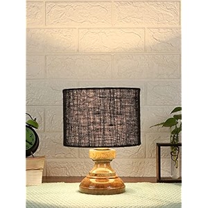 devansh at79 wood table lamp with black jute shade
