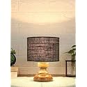 Devansh AT81, Wood Table lamp with Grey Jute Shade
