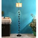 Devansh Bamboo Star Flower Iron Floor Standing Lamp (Natural)