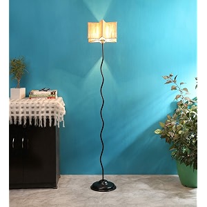 devansh bamboo star zig zag iron floor standing lamp natural