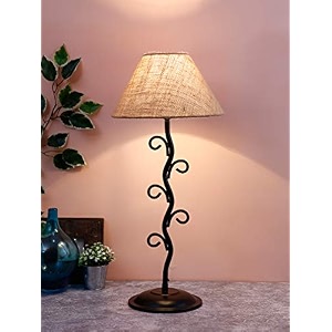 devansh beige jute abstract table lamp