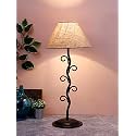 Devansh Beige Jute Abstract Table lamp