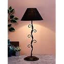 Devansh Black Cotton Abstract Table lamp
