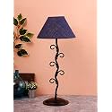 Devansh Blue Jute Abstract Table lamp
