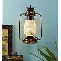 Devansh Copper Mosaic Glass Lantern Wall Mounted Lamp (Multicolor)
