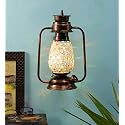 Devansh Copper Mosaic Glass Lantern Wall Mounted Lamp (Multicolor)