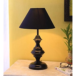 devansh cotton black table lamp