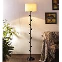 Devansh Cotton Off-White Floor Lamp