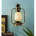 Devansh Golden Mosaic Glass Lantern Wall Mounted Lamp (Multicolor)