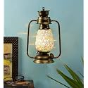 Devansh Golden Mosaic Glass Lantern Wall Mounted Lamp (Multicolor)
