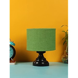 devansh green jute table lamp with iron base