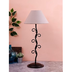devansh grey cotton abstract table lamp