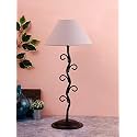 Devansh Grey Cotton Abstract Table lamp
