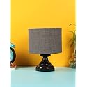 Devansh Grey Jute Table lamp with Iron Base